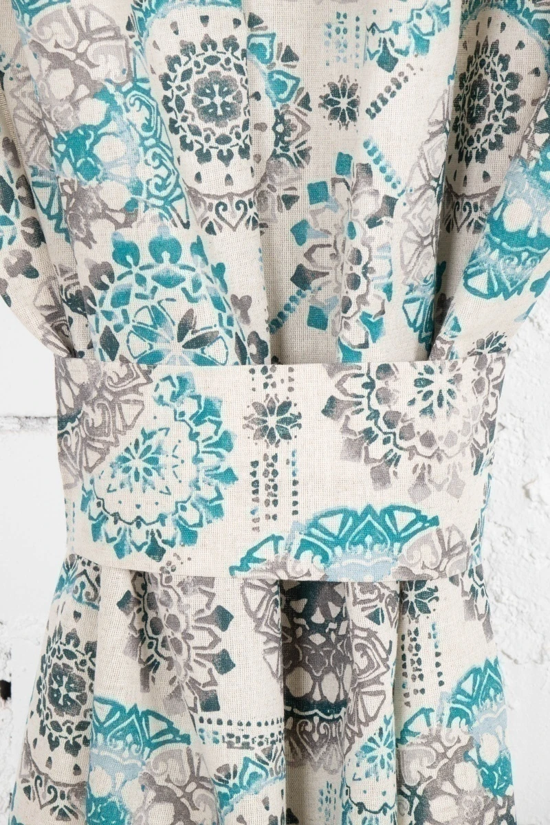 Комплект штор из полульна "ГЯ" Мистерия (зеленый)