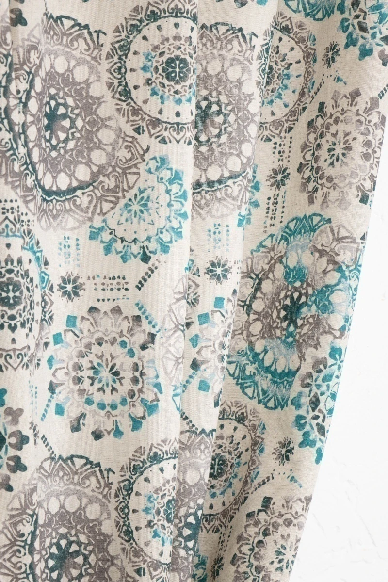 Комплект штор из полульна "ГЯ" Мистерия (зеленый)