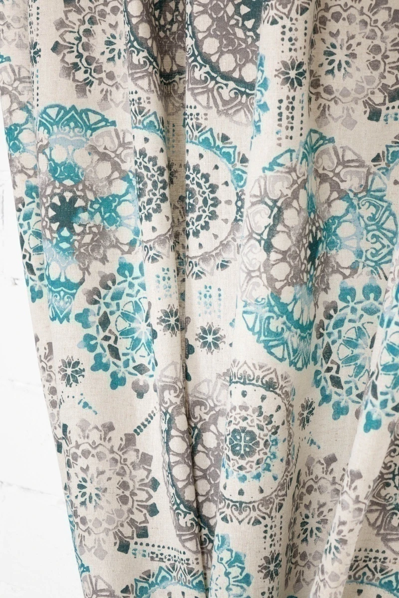 Комплект штор из полульна "ГЯ" Мистерия (зеленый)