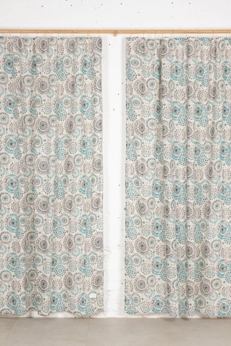 Комплект штор из полульна "ГЯ" Мистерия (зеленый)