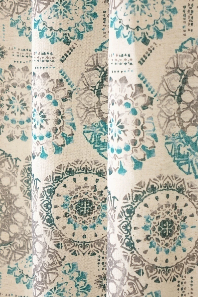 Комплект штор из полульна "ГЯ" Мистерия (зеленый)