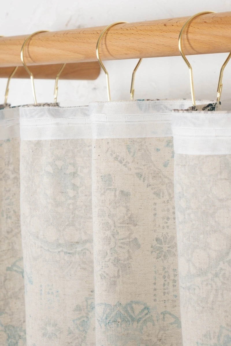 Комплект штор из полульна "ГЯ" Мистерия (зеленый)