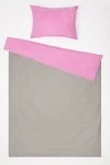 1 + 1 Пододеяльник и наволочка бязь ГОСТ "Гладье" (Серый+Фламинго) ком, 50х70 см (71092-4 + 71092-5, "ТЛ")