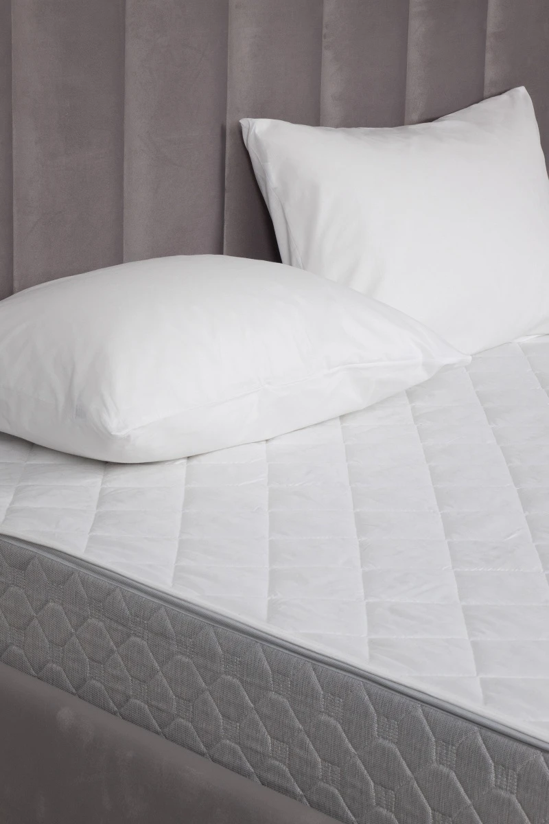 (LV) Наперник на молнии Мулетон водонепроницаемый (белый)