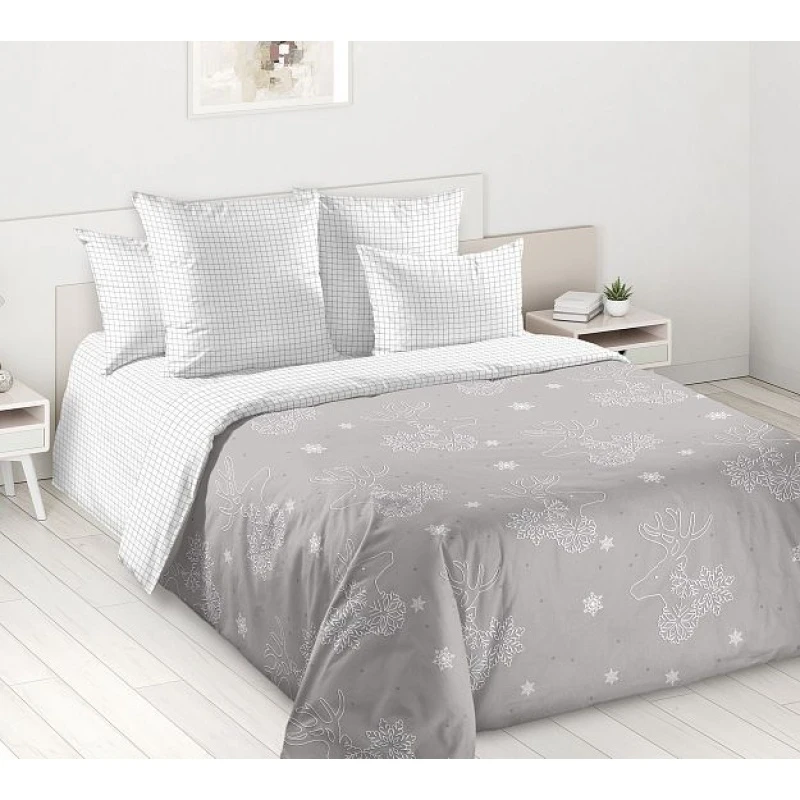 КПБ 4 "ТД" перкаль "Снежный олень 1" комп. р. Евро-Мини арт. 662991