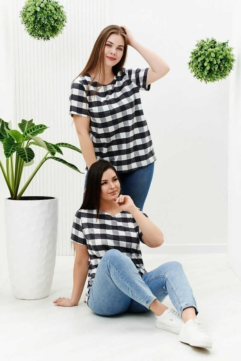 Футболка 9066 (крупная клетка)