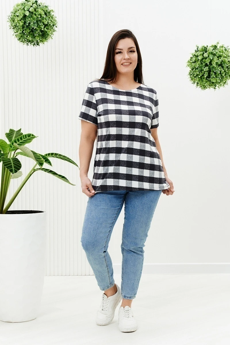 Футболка 9066 (крупная клетка)