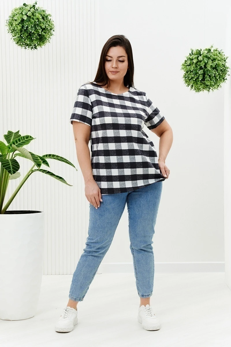 Футболка 9066 (крупная клетка)