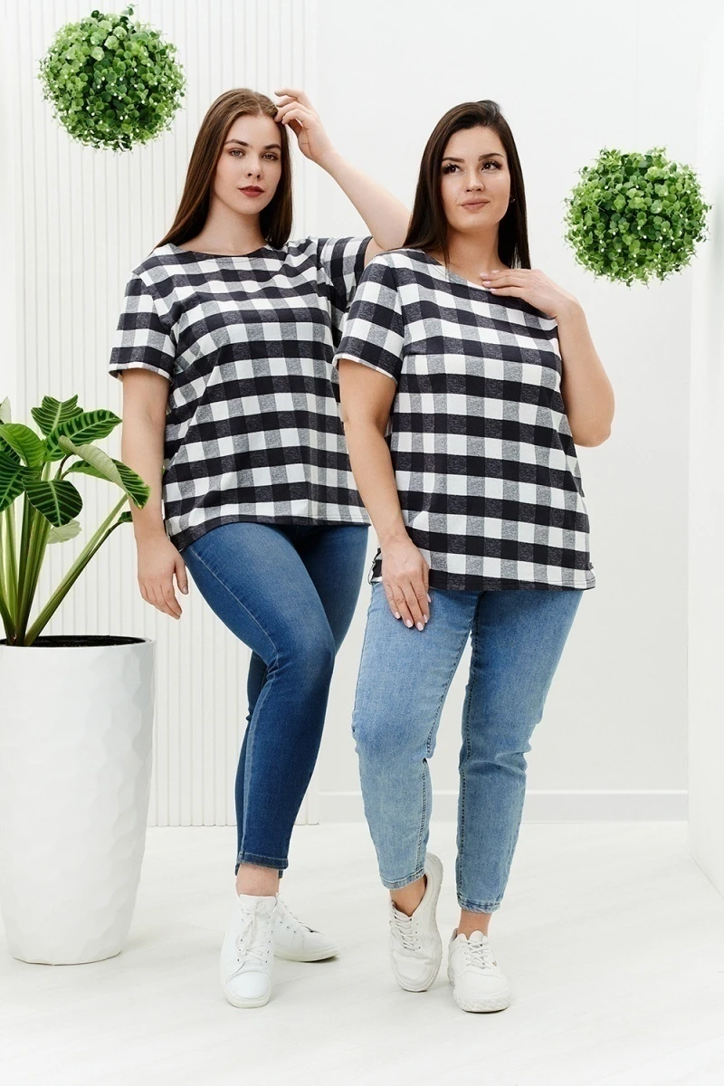 Футболка 9066 (крупная клетка)