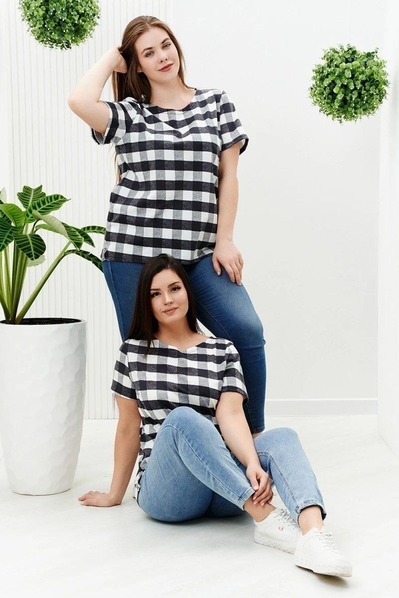 Футболка 9066 (крупная клетка)