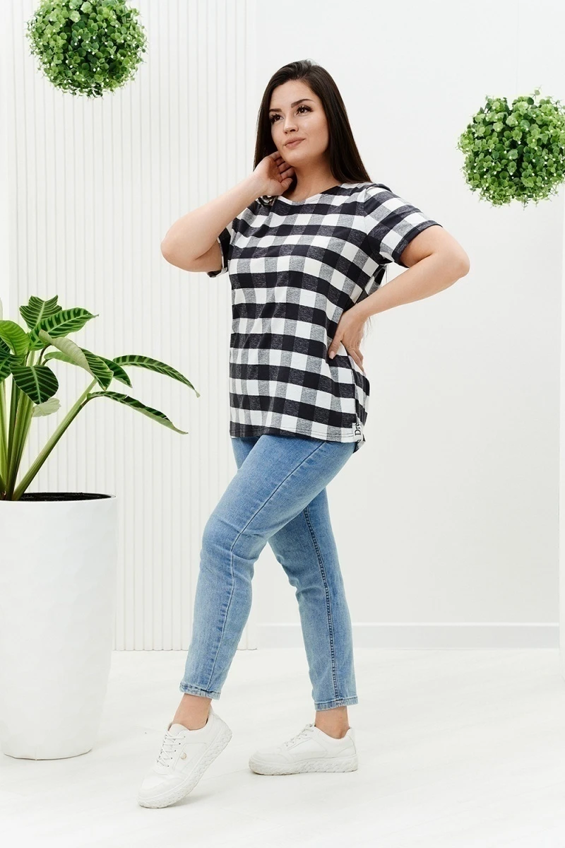 Футболка 9066 (крупная клетка)