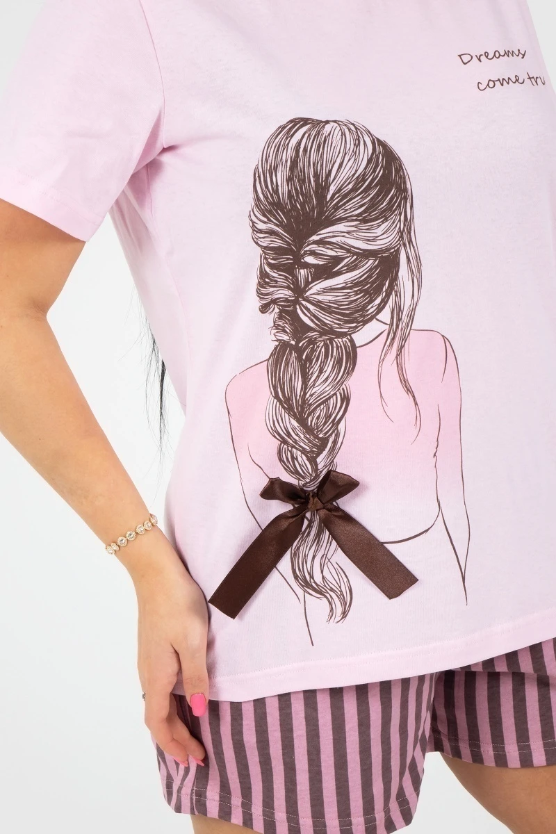 Пижама "Василиса 2" брусника, трикотаж