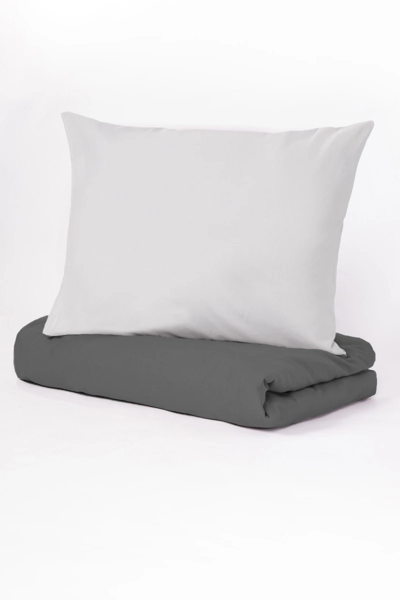 1 + 2 Пододеяльник и 2 наволочки поплин "Грэй+Серый туман" ком, 70х70 см (70117+70162, "МИЛАН")