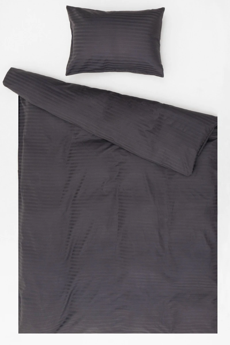 1 + 1 Пододеяльник и наволочка страйп-сатин "ЕА-Графит", 50х70 см (3910, "ЕА") (240 см)