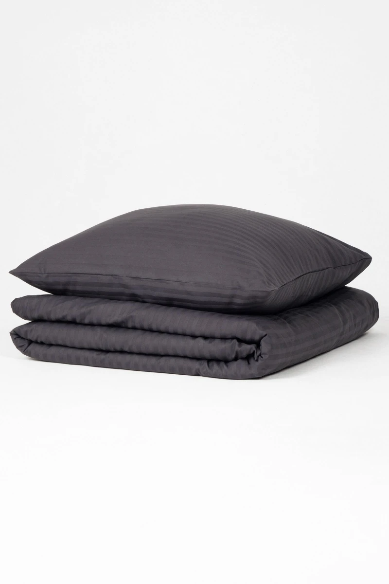 1 + 1 Пододеяльник и наволочка страйп-сатин "ЕА-Графит", 50х70 см (3910, "ЕА") (240 см)