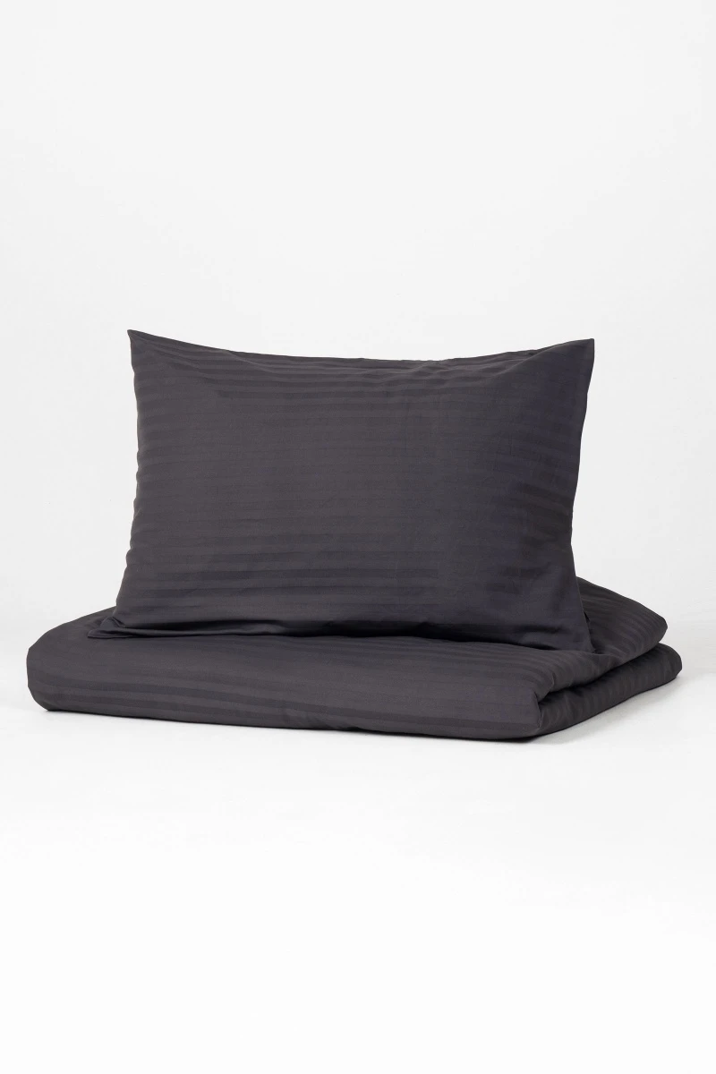 1 + 1 Пододеяльник и наволочка страйп-сатин "ЕА-Графит", 50х70 см (3910, "ЕА") (240 см)