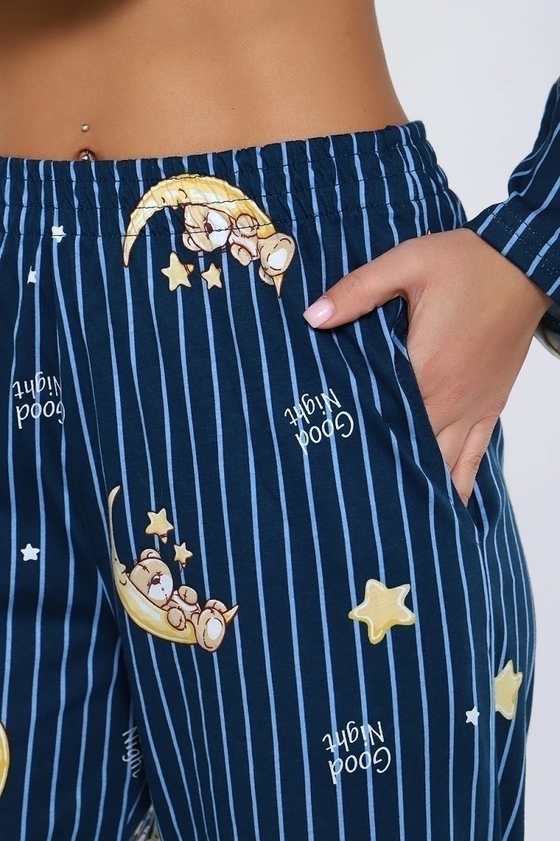 Пижама с брюками 89340 (темно-синий)