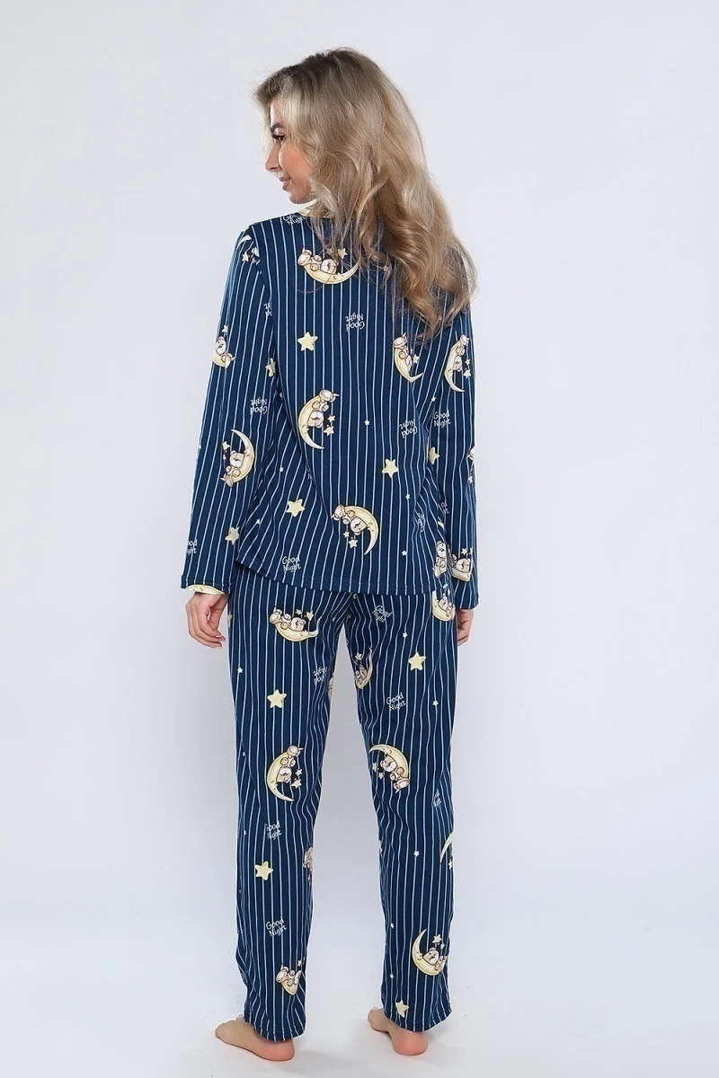 Пижама с брюками 89340 (темно-синий)