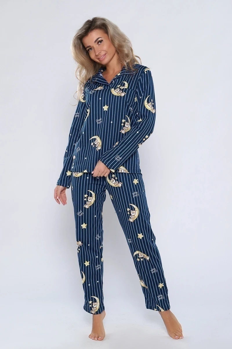 Пижама с брюками 89340 (темно-синий)