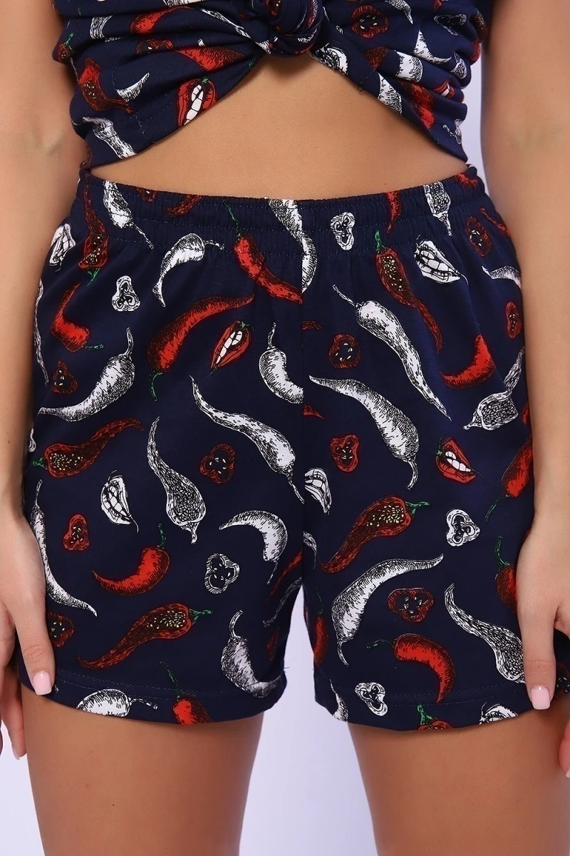 Пижама с шортами 89342 (темно-синий)