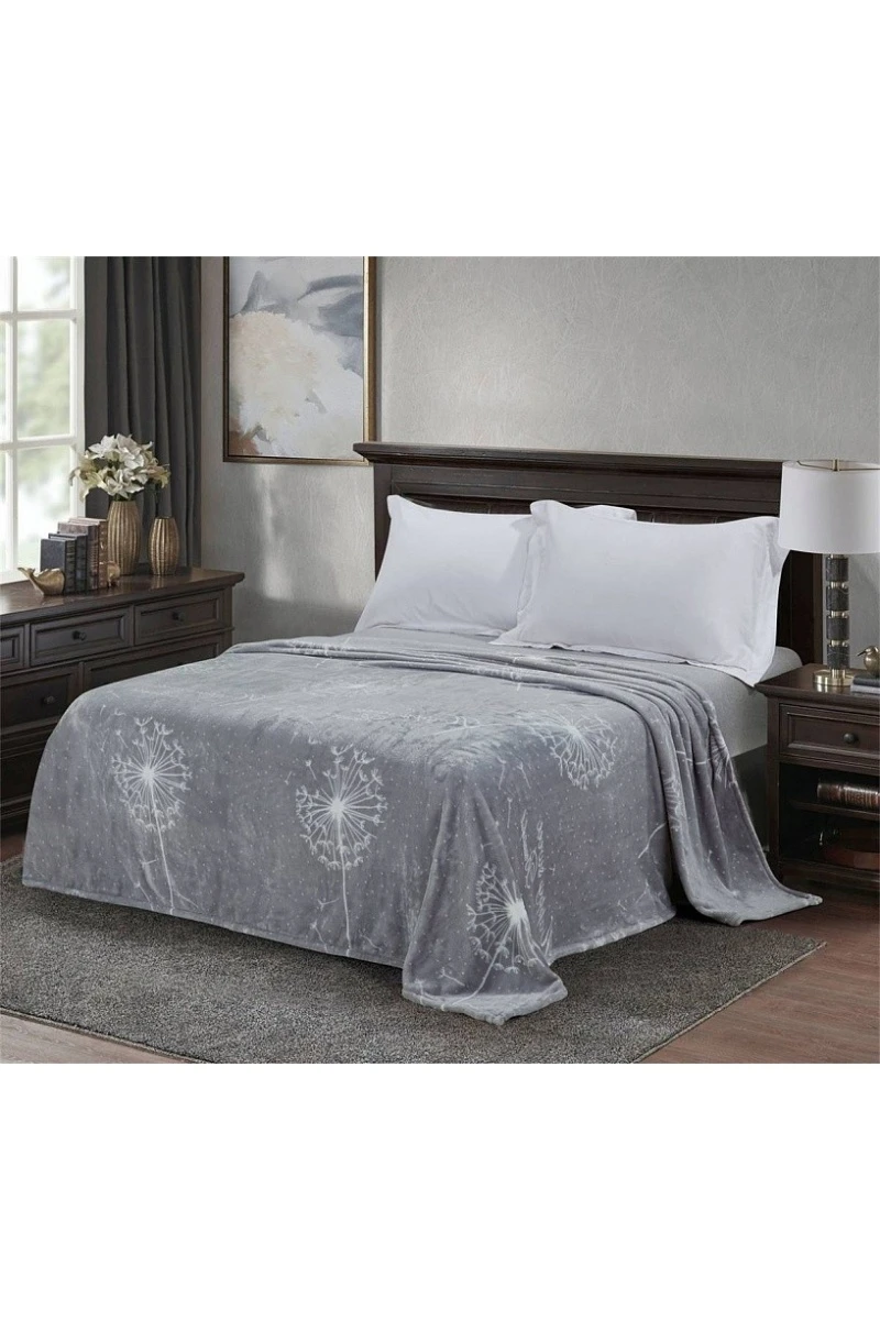 Покрывало плюш велюр "Одуванчики" 2203-9 (280 г)