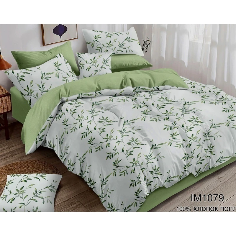 КПБ 4 "Иматекс" поплин "Дыхание природы" ком. р. Евро-Мини арт. IMO 1079