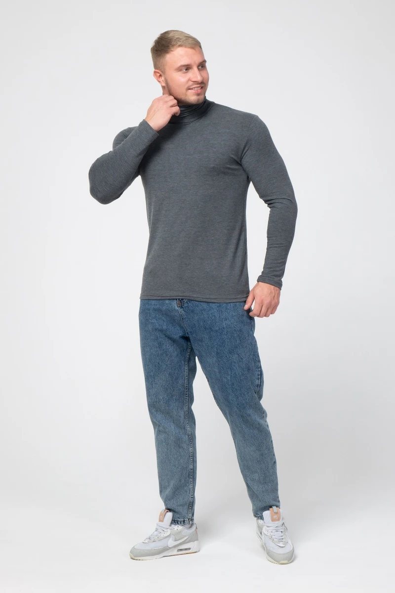Водолазка мужская с длинным рукавом - 392 - антрацит