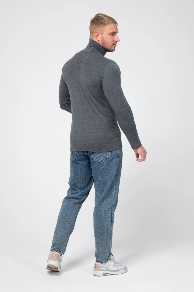 Водолазка мужская с длинным рукавом - 392 - антрацит