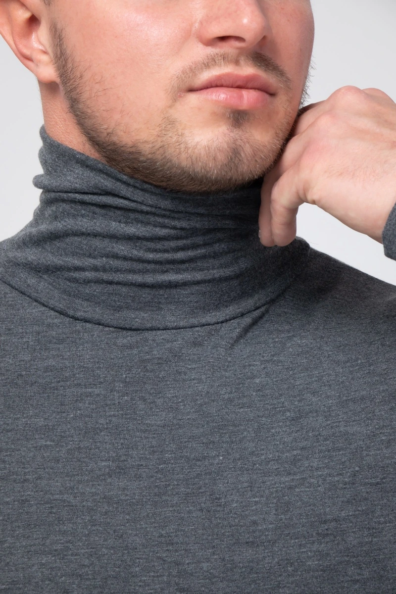 Водолазка мужская с длинным рукавом - 392 - антрацит