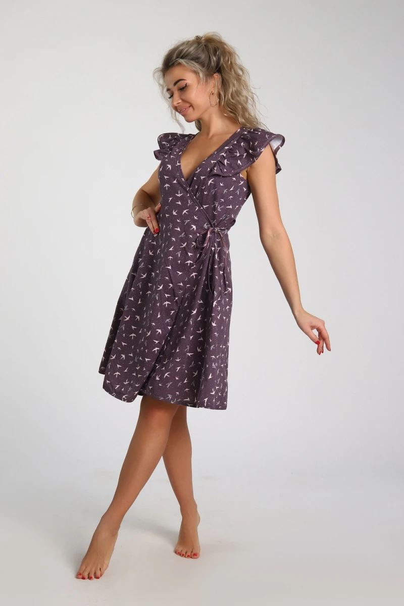 Халат 89399 (бордовый)