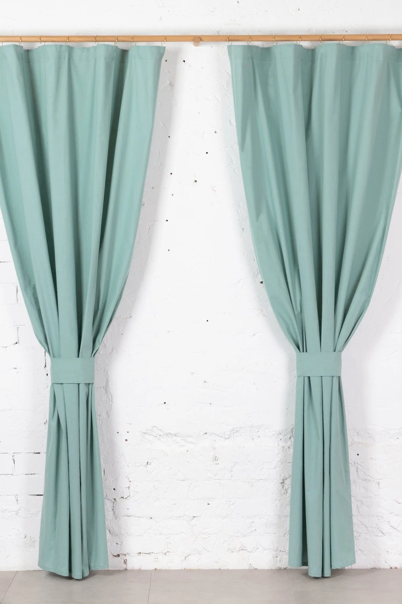 Комплект штор из хлопка (ЭТ) "Ментол" арт. 910