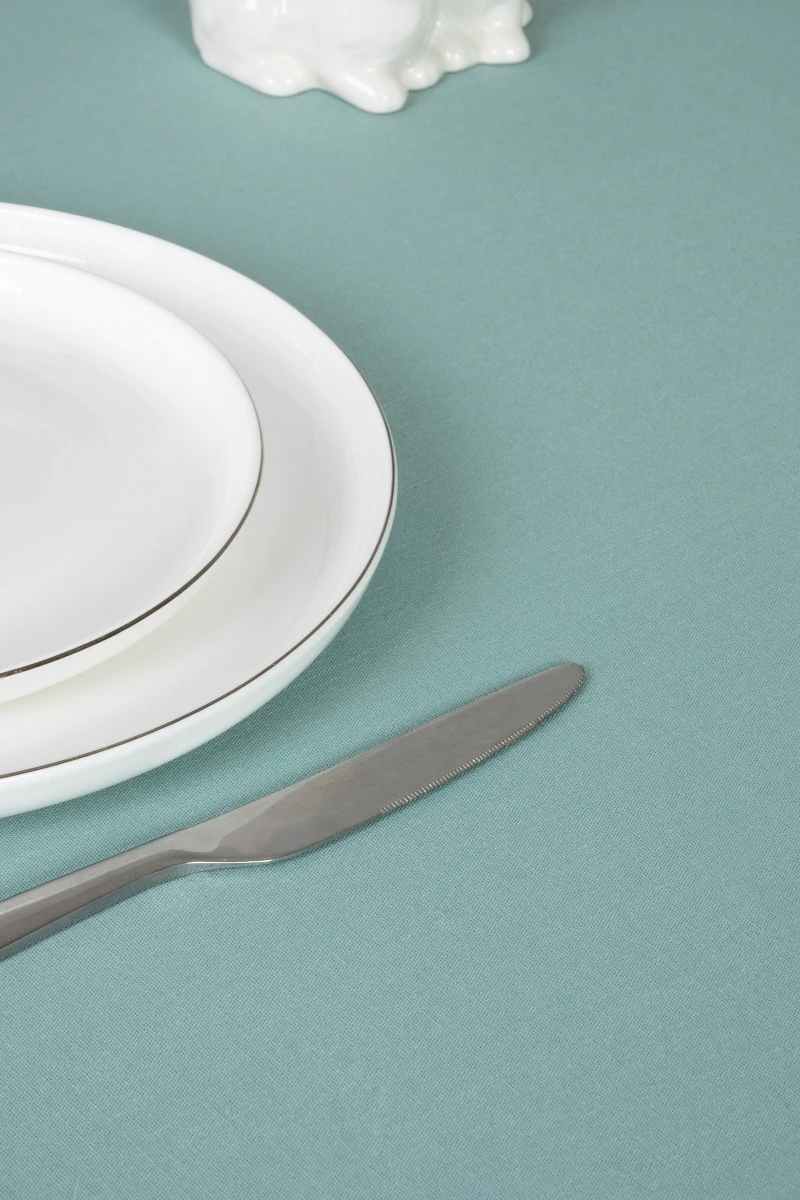 Скатерть из хлопка (ЭТ) "Ментол" (евро-угол) арт. 910