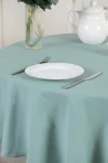 Скатерть круглая из хлопка (ЭТ) "Ментол" арт. 910 (145х145)