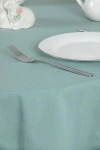 Скатерть круглая из хлопка (ЭТ) "Ментол" арт. 910 (145х145)