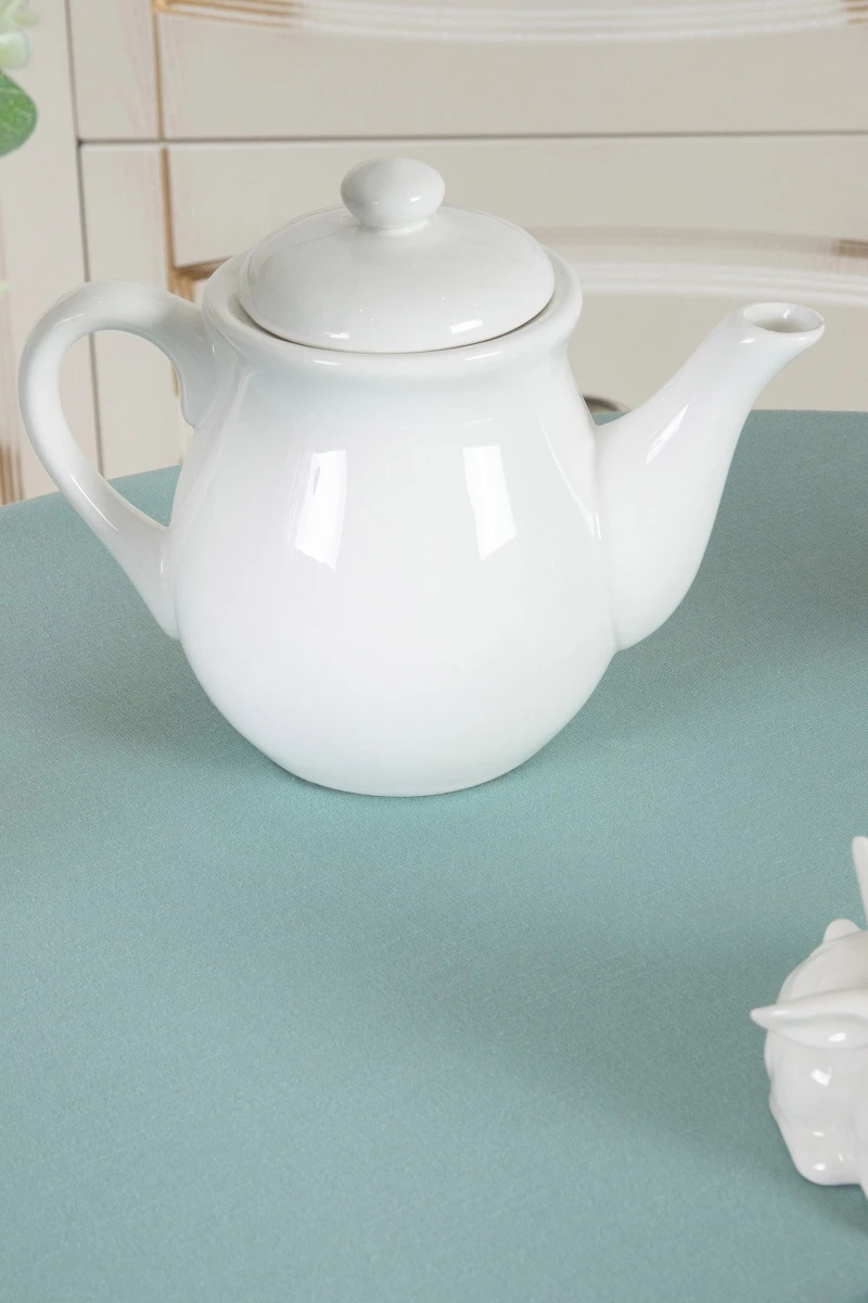 Скатерть круглая из хлопка (ЭТ) "Ментол" арт. 910 (145х145)