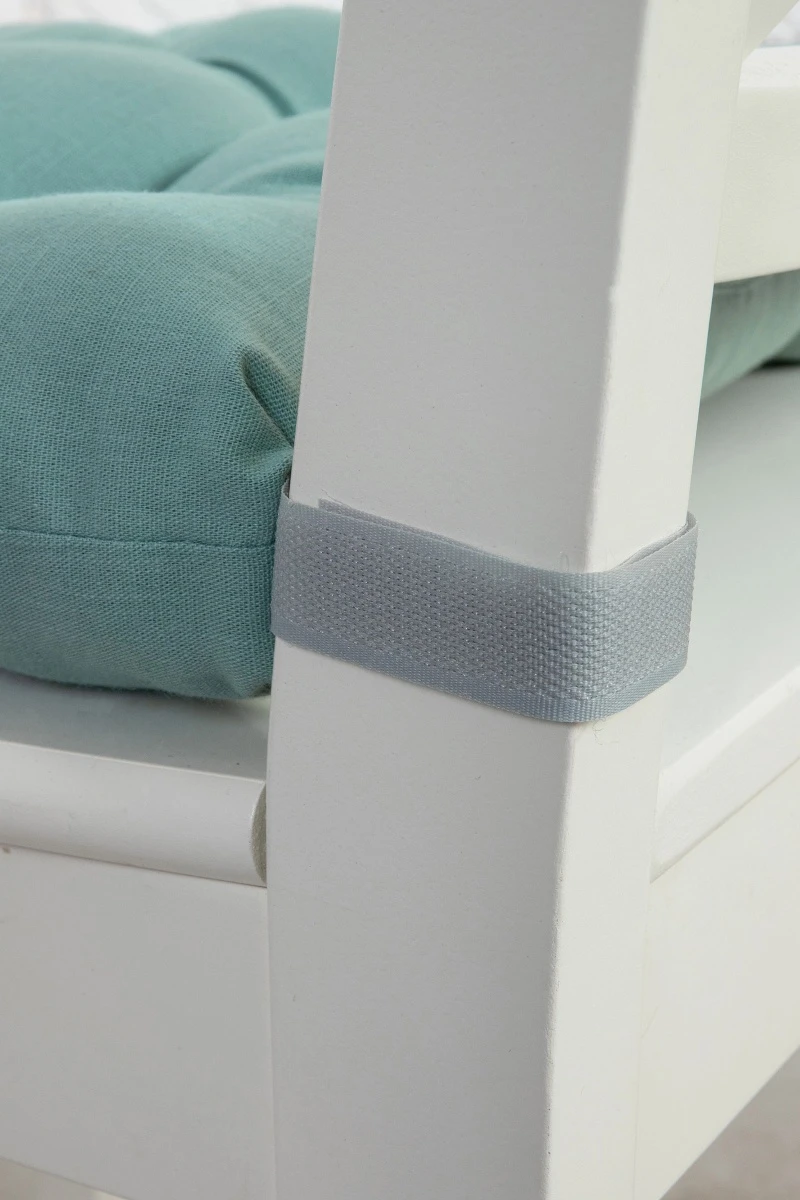 Подушка на липучках (М-9) на стул из хлопка (ЭТ) "Ментол" арт. 910