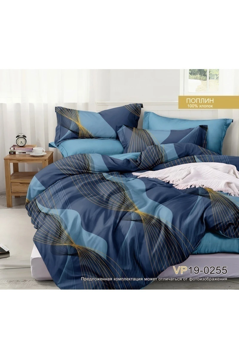 Простыня на резинке поплин "V" "Пленительный блик" арт. VP19-0255 тип 1