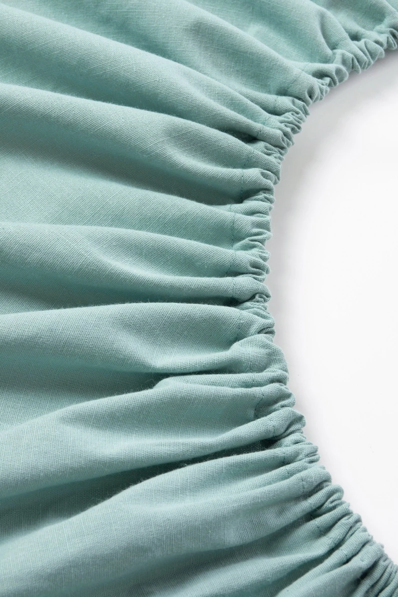 Скатерть круглая хлопковая на резинке (ЭТ) "Ментол" арт. 910 (140х140)