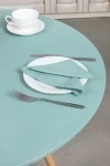 Скатерть круглая хлопковая на резинке (ЭТ) "Ментол" арт. 910 (140х140)