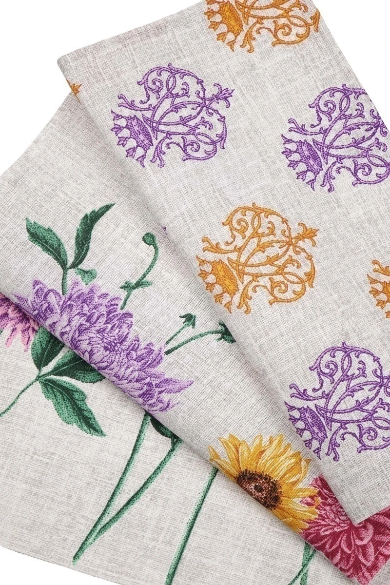 Набор полотенец рогожка (Пром) Микс Лета - 3 шт - 35х75 см