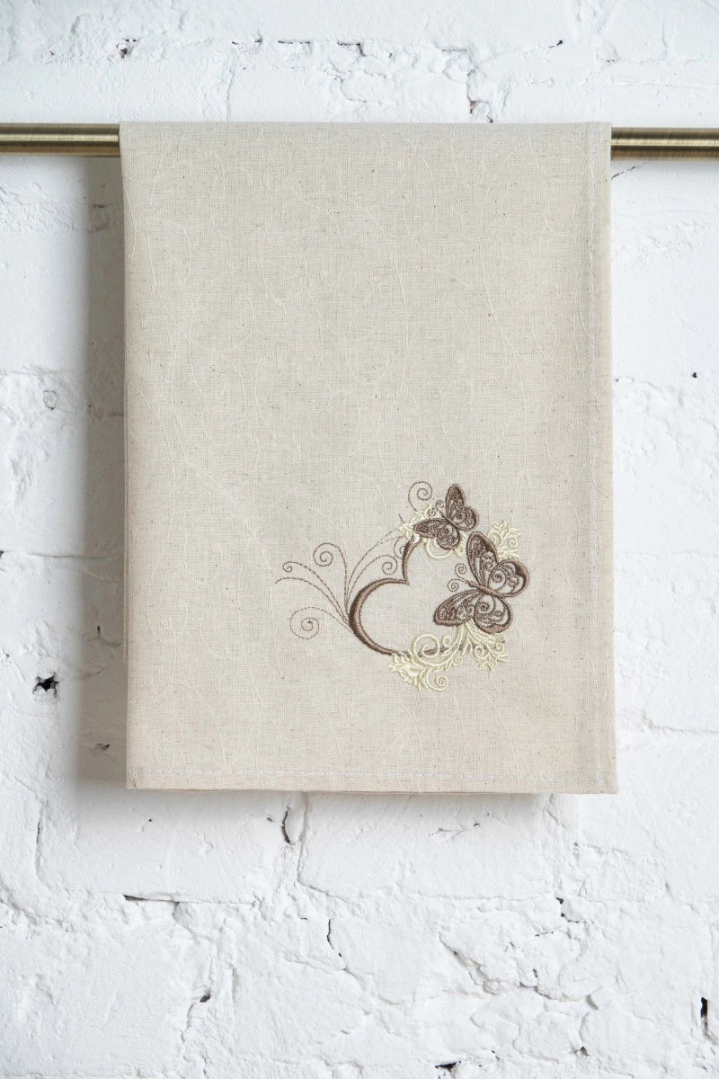 Полотенце полулен жаккард Поэма с вышивкой Гармония (ГП) - 45/60