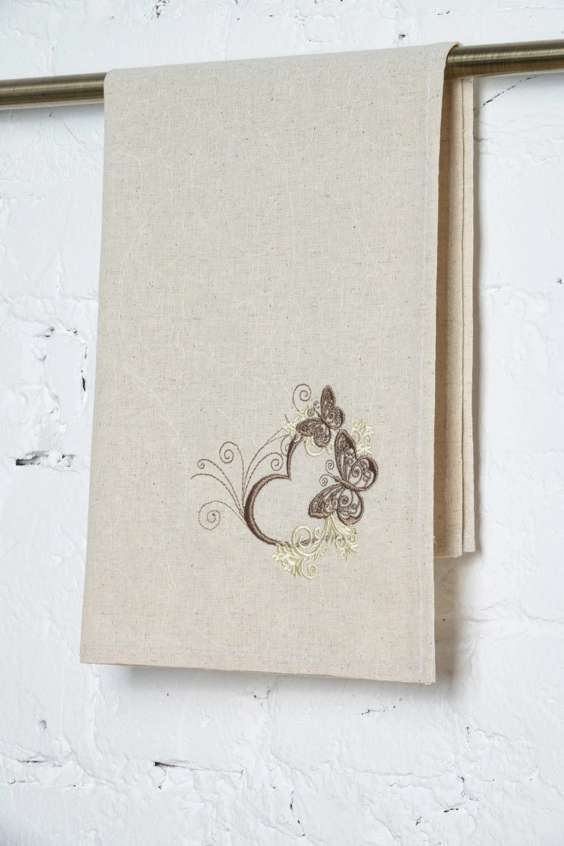 Полотенце полулен жаккард Поэма с вышивкой Гармония (ГП) - 45/60