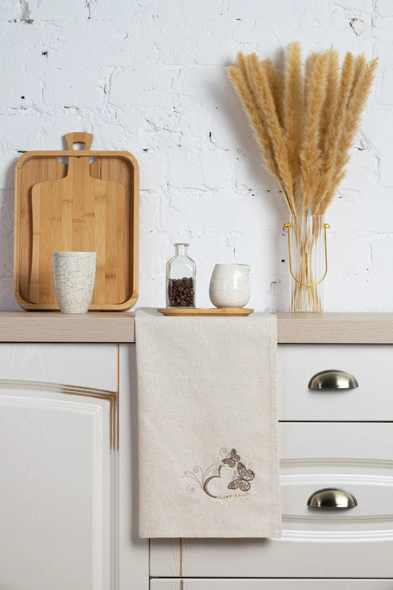 Полотенце полулен жаккард Поэма с вышивкой Гармония (ГП) - 45/60