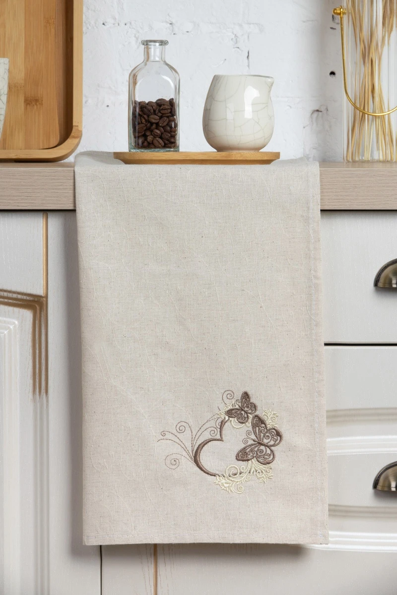 Полотенце полулен жаккард Поэма с вышивкой Гармония (ГП) - 45/60