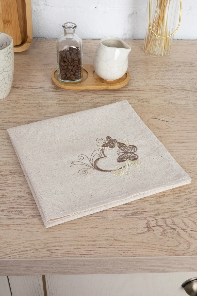 Полотенце полулен жаккард Поэма с вышивкой Гармония (ГП) - 45/60