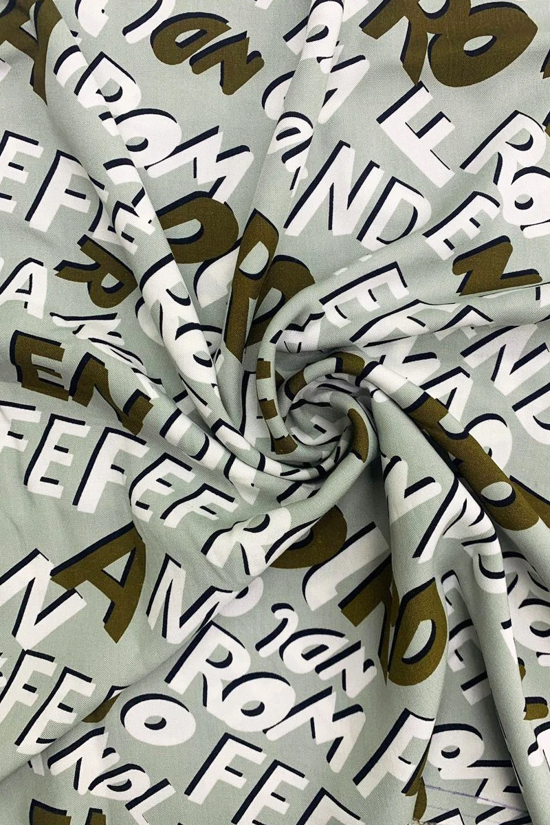 Ткань Штапель 180г/м2, 147см "Буквы"