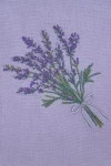 Полотенце полулен Фиалка с вышивкой Лаванда (ГОС) - 45/60