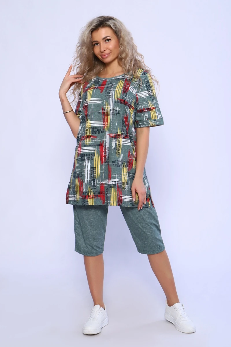 Костюм с бриджами 13130 (зеленый)