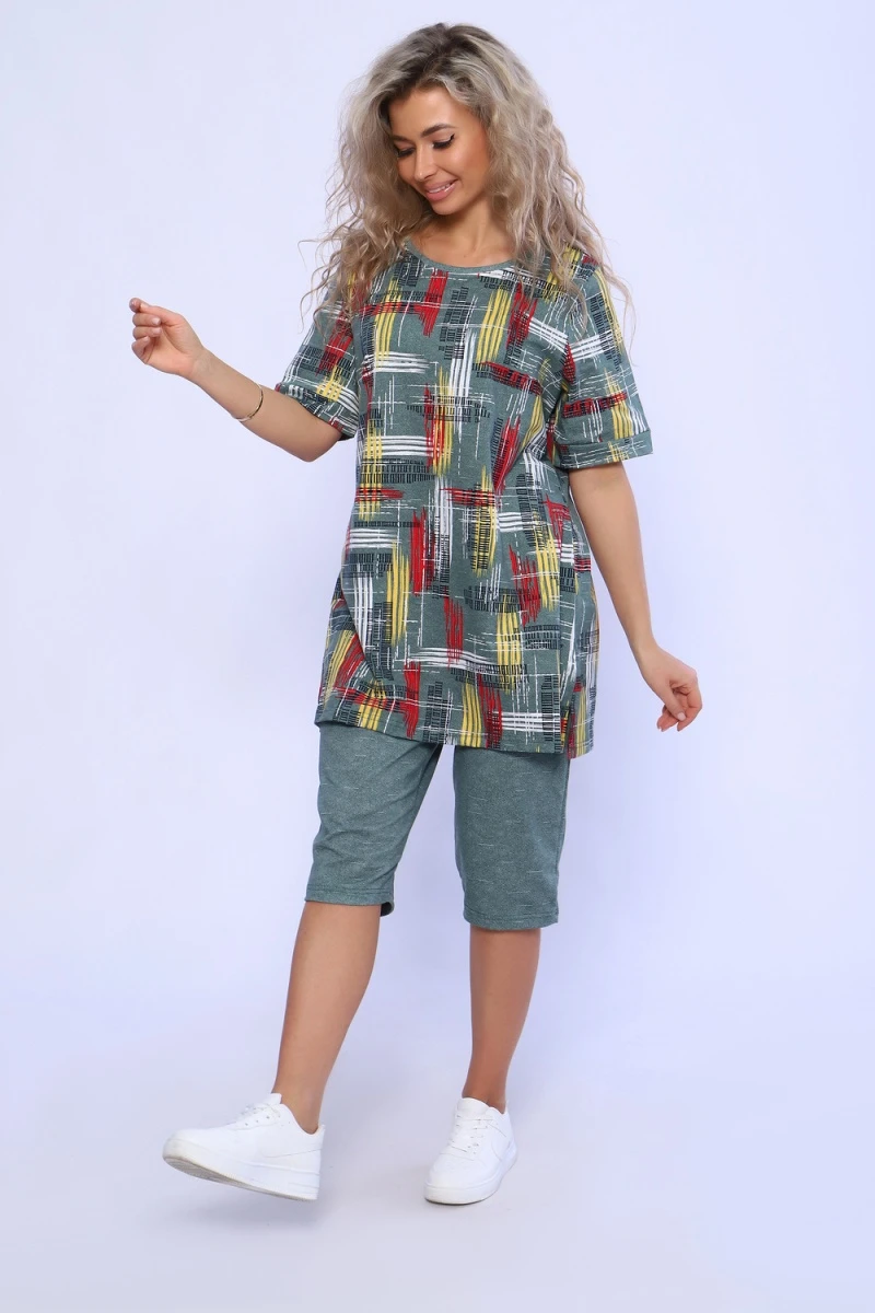 Костюм с бриджами 13130 (зеленый)