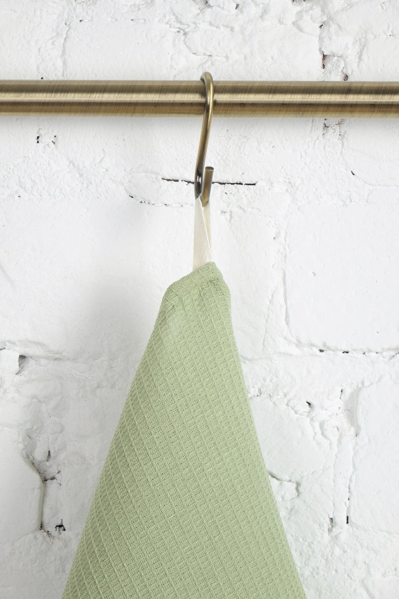 Полотенце ваф 45/60 Олива с вышивкой Шишки (ТТ) (160 гр)